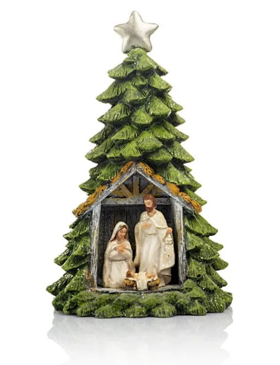 Figurka - choinka - Święta Rodzina - świecąca - 25 cm BV20807 sklep chrześcijański