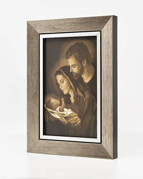 Sklep z dewocjonaliami - księgarnia religijna Święta Rodzina obraz w drewnianej ramie 14,5 x 20 cm