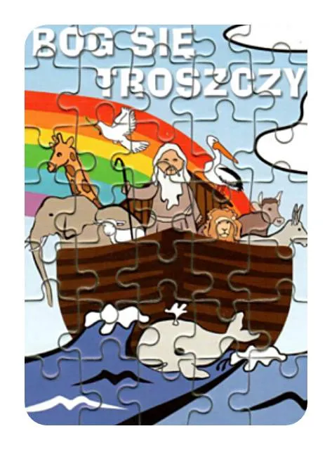 Sklep chrześcijański - Puzzle religijne dla dzieci - "BÓG SIĘ TROSZCZY"