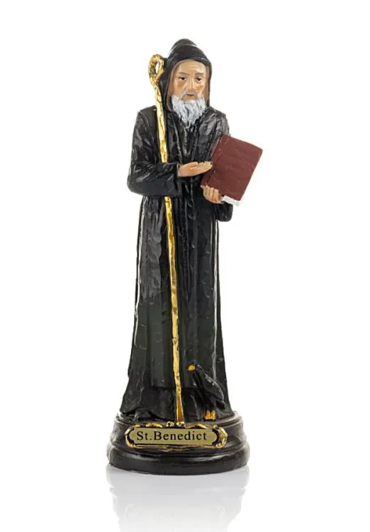 Figurka Świętego Benedykta do postawienia 20 cm księgarnia religijna sklep internetowy