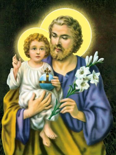 Dewocjonalia sklep: Obrazek ze św. Józefem i modlitwą "Pomnij o ... " 10 x 15 (paczka 50 sztuk) księgarnia