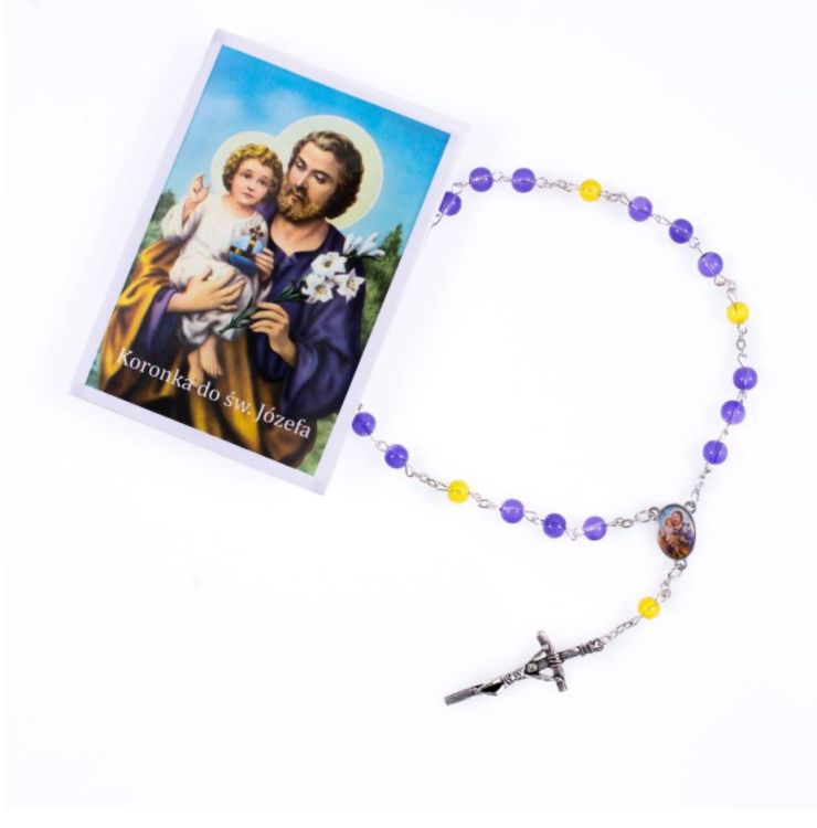 Koronka do św. Józefa - różaniec z instrukcją modlitwy R957 sklep chrześcijański różańce
