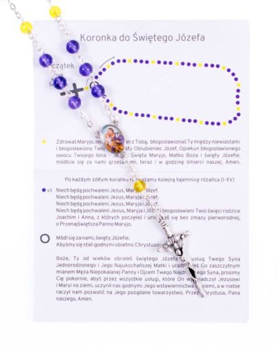 Koronka do św. Józefa - różaniec z instrukcją modlitwy R957 sklep chrześcijański różańce