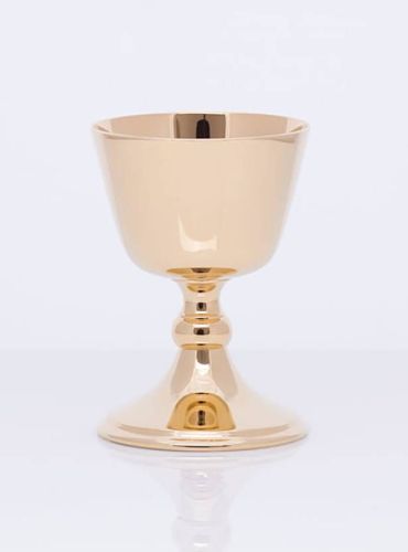 Księgarnia religijna sklep chrześcijański - Liturgiczny kielich mszalny złocony C-1002 niski 9,5 cm