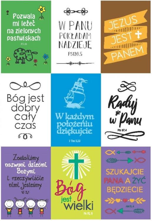 Religijne naklejki z biblijnym cytatami NFP-055 sklep chrześcijański