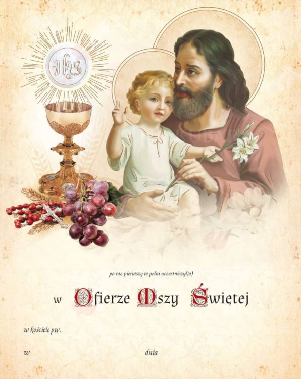 Obrazek Pamiątka I Komunii Świętej - SSK035 sklep chrześcijański