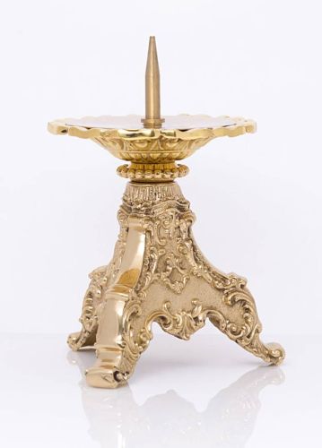 Świecznik lichtarz ołtarzowy mosiężny 13 cm JAK-1011 dewocjonalia sklep liturgiczny e-religijne.pl