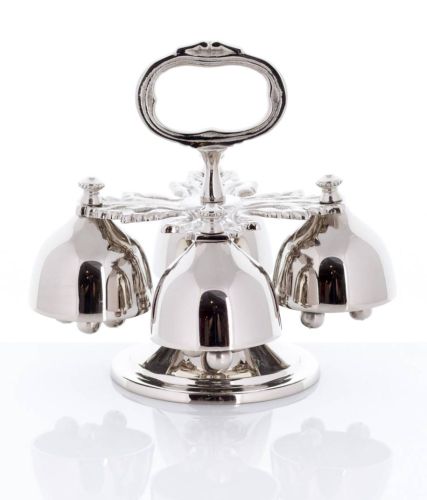 Sklep liturgiczny - Dzwonki liturgiczne niklowane poczwórne P86 - artykuły liturgiczne