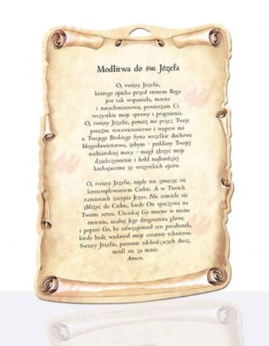 Obrazek ze świętym Józefem z modlitwą 16 x 23,5 cm ONDJ3 sklep z dewocjonaliami