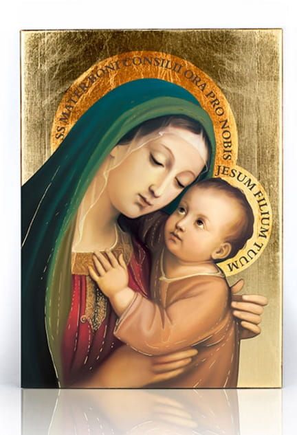 Sklep z ikonami religijnymi: Ikona Matka Boża Dobrej Rady - 11,5 x 16 dewocjonalia obrazy religijne księgarnia chrześcijańska