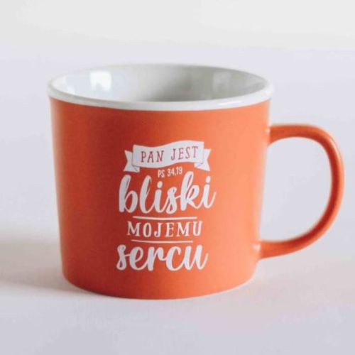 Sklep chrześcijański kubeczki religijne Kubek matowy Pan jest bliski mojemu sercu (Ps 34,19)