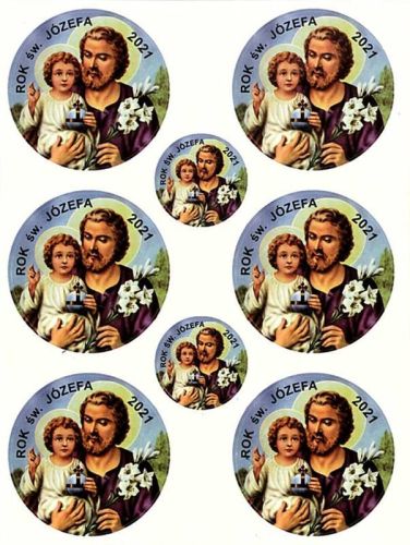 Sklep chrześcijański: Naklejki ze świętym Józefem zestaw 1 (80 naklejek)