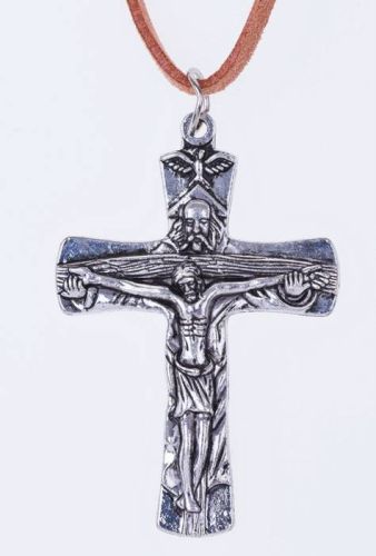 Krzyżyk Pamiątka Bierzmowania z rzemykiem 8 cm KP017 Pamiątki Bierzmowania