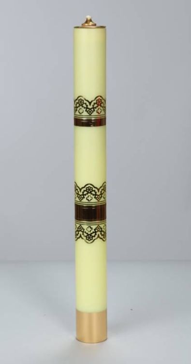 LUX DEWOCJONALIA ŚWIECE | Świeca ołtarzowa na olej plastikowa 40 cm (40/40 Ż)