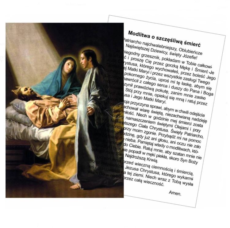 Obrazek Święty Józef z modlitwą o dobrą śmierć (10 sztuk) księgarnia religijna