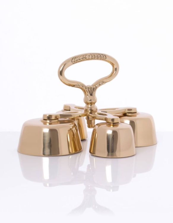 Dzwonki mszalne poczwórne mosiężne 786918 sklep liturgiczny z dewocjonaliami | świece | dzwonki | szaty liturgiczne