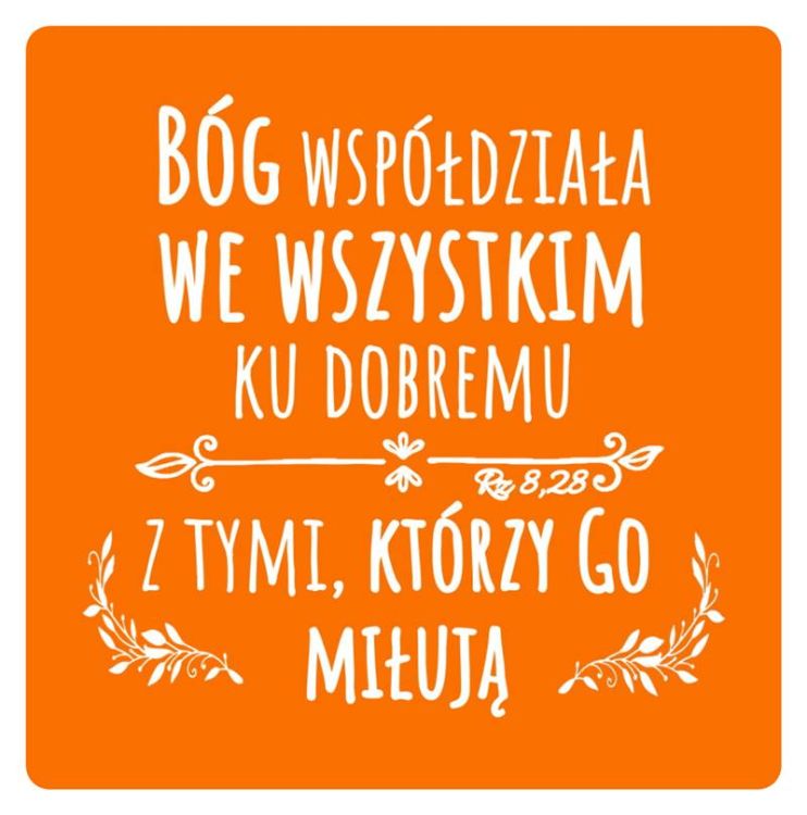 Podstawka korkowa "Bóg współdziała we wszystkim ku dobremu z tymi ..." (Rz 8,28)