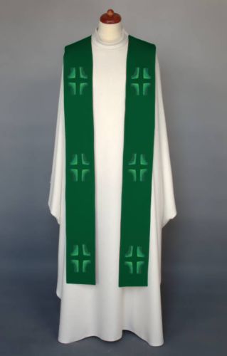 Sklep z szatami liturgicznymi ubrania dla księdza Stuła zielona 4-188-3