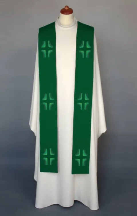 Sklep z szatami liturgicznymi ubrania dla księdza Stuła zielona 4-188-3