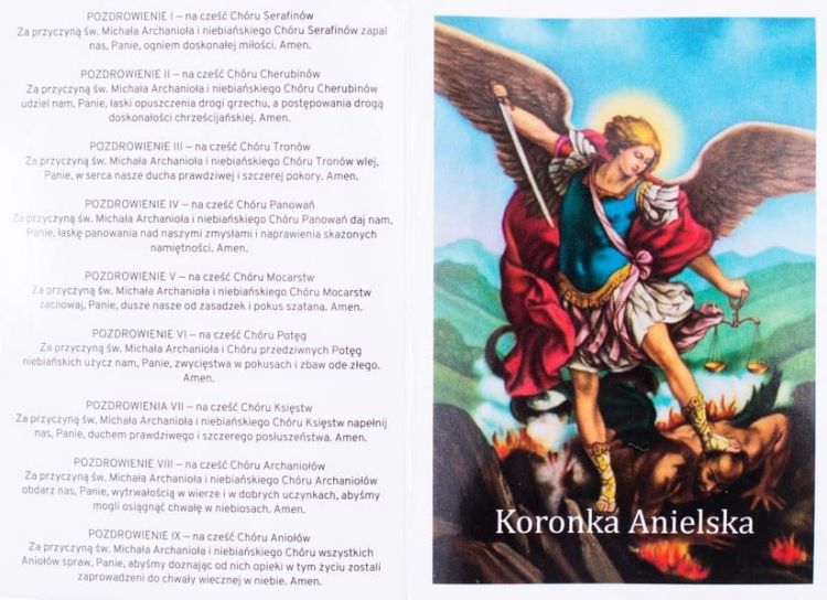 Koronka Anielska do Dziewięciu Chórów Anielskich sklep chrześcijański e-religijne.pl dewocjonalia