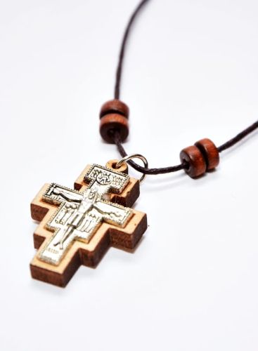 Krzyżyk SAN DAMIANO na rzemyku 0041-01