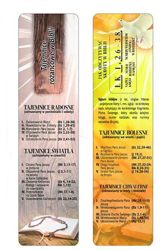 Księgarnia religijna - Zakładka do Pisma Świętego "Tajemnie Różańcowe w Biblii"