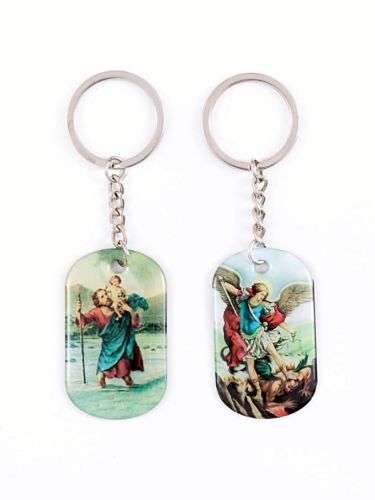 Breloczek na św. Krzysztofa brelok Breloczek ze św. Krzysztofem Michał Archanioł KC260A M