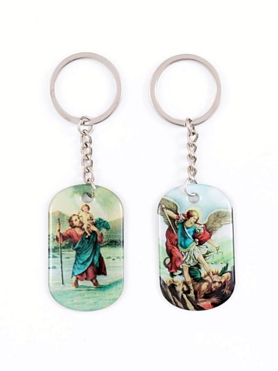 Breloczek na św. Krzysztofa brelok Breloczek ze św. Krzysztofem Michał Archanioł KC260A M