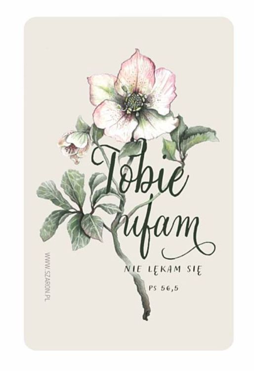 Sklep chrześcijański : Magnes na lodówkę "Tobie ufam nie lękam się" (Ps 56,5)