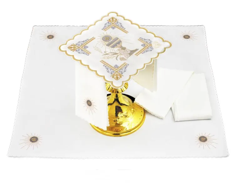 Bielizna kielichowa - komplet kielichowy KK163 Haftina ornaty stuły bielizna kielichowa sklep