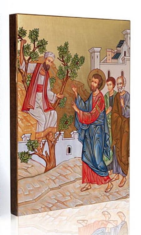Ikona Spotkanie Jezusa z Zacheuszem 17 x 23 - księgarnia religijna