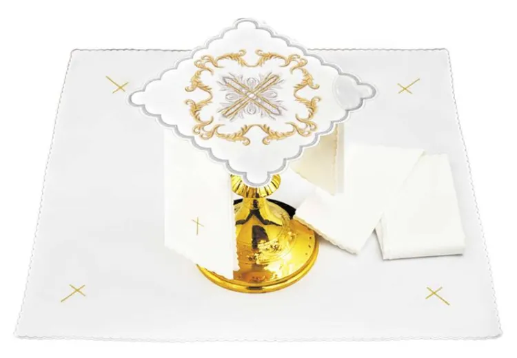 Sklep liturgiczny dewocjonalia do kościoła - Bielizna kielichowa - komplet kielichowy KK151