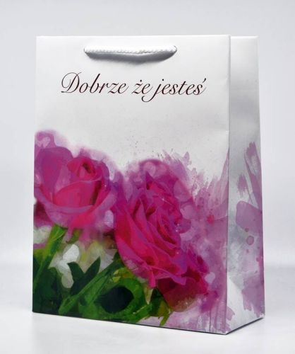 Torba na prezent z biblijnym cytatem "Dobrze, że jesteś" księgarnia religijna sklep chrześcijański