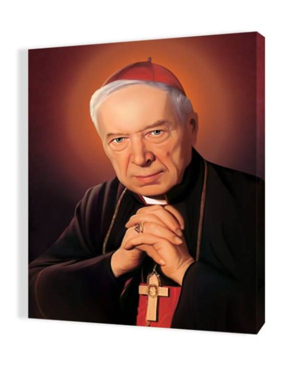 Księgarnia religijna sklep z dewocjonaliami: Kardynał Stefan Wyszyński - obraz na płótnie canvas 50 x 60