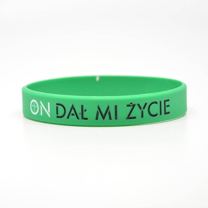Sklep chrześcijański - Chrześcijańska bransoletka żelowa ON DAŁ MI ŻYCIE