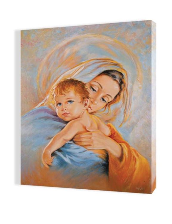 Matka Boża z Dzieciątkiem Jezus - obraz na płótnie canvas 50 x 60 księgarnia religijna sklep chrześcijański