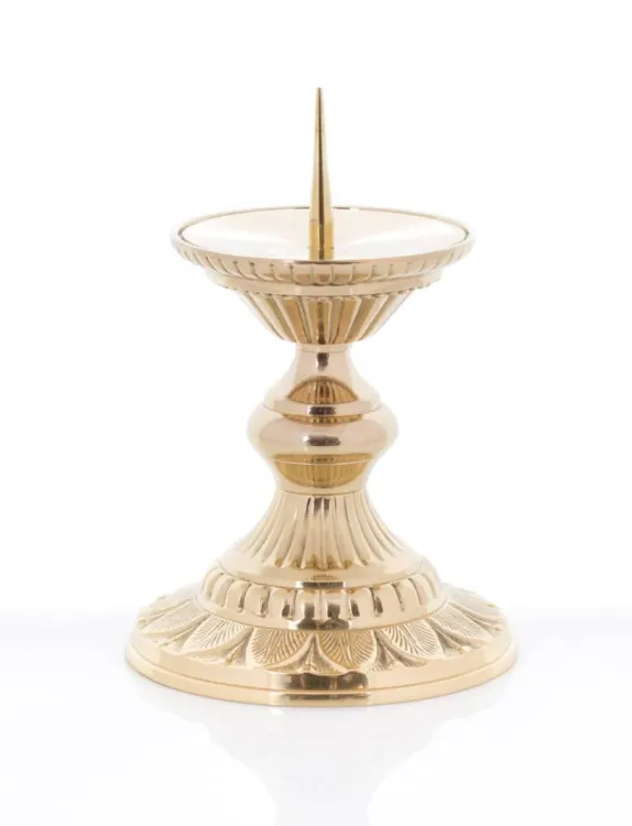 artykuły sakralne - sklep z dewocjonaliami - naczynia liturgiczne świeczniki | Świecznik lichtarz pod świece 13,5 cm P38