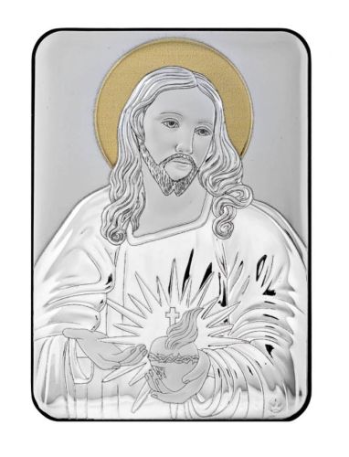 Serce Pana Jezusa obrazek srebrny 15 x 21 PS982-2X księgarnia religijna dewocjonalia sklep