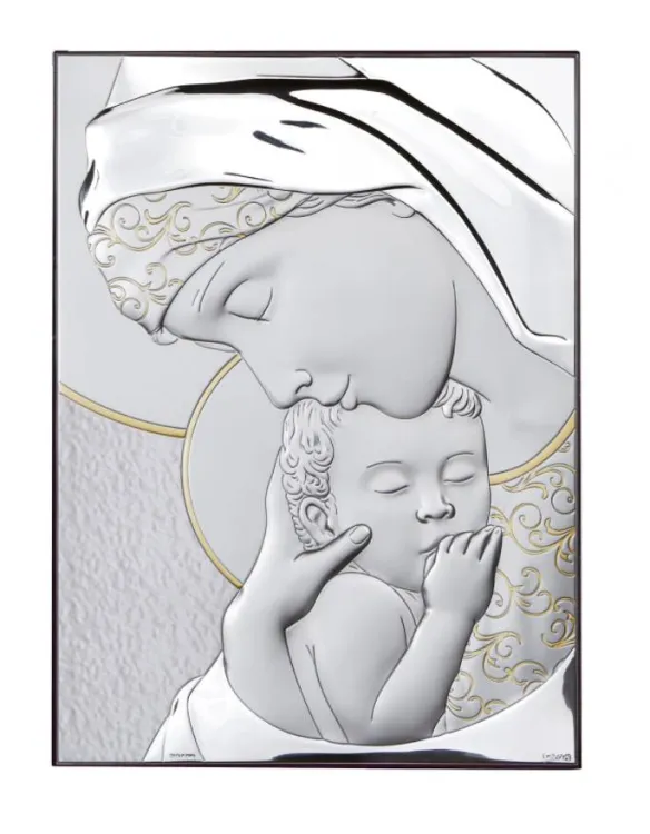 Dewocjonalia srebrne sklep: Maryja z małym Jezusem obrazek srebrny 16 x 21 4700/21 księgarnia religijna