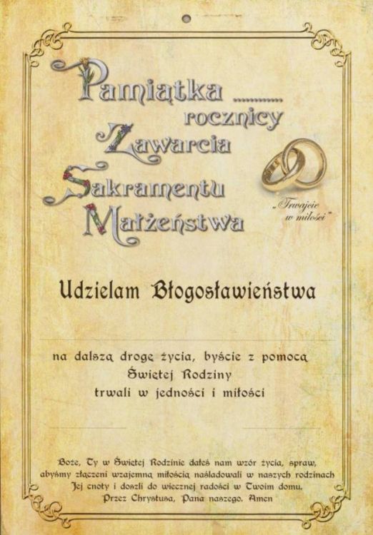 Pamiątka Rocznicy Zawarcia Sakramentu Małżeństwa do zawieszenia 010_057