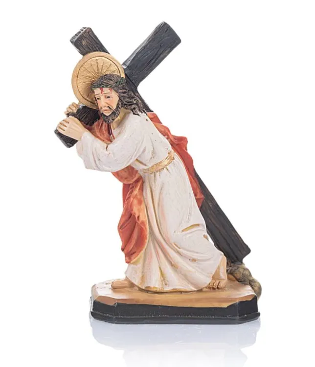 Sklep z dewocjonaliami dla katolika: Chrystus na Drodze Krzyżowej figurka 12 cm ZY16199-5