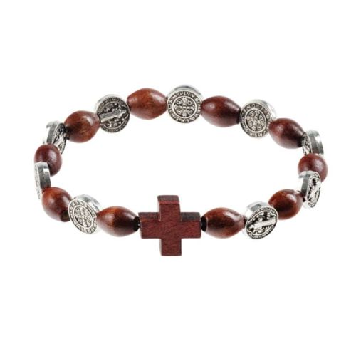 Sklep z różańcami: Różaniec na rękę z medalikami św. Benedykta BC529 księgarnia religijna