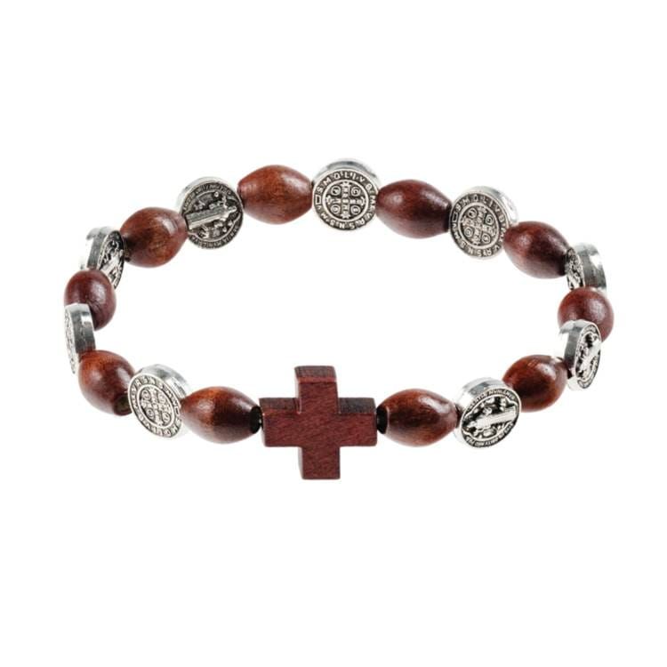 Sklep z różańcami: Różaniec na rękę z medalikami św. Benedykta BC529 księgarnia religijna