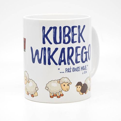 Kubek WIKAREGO "Paś owce moje" sklep z kubeczkami religijnymi