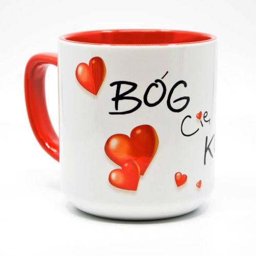Kubek "Bóg cię kocha" sklep upominki religijne on-line