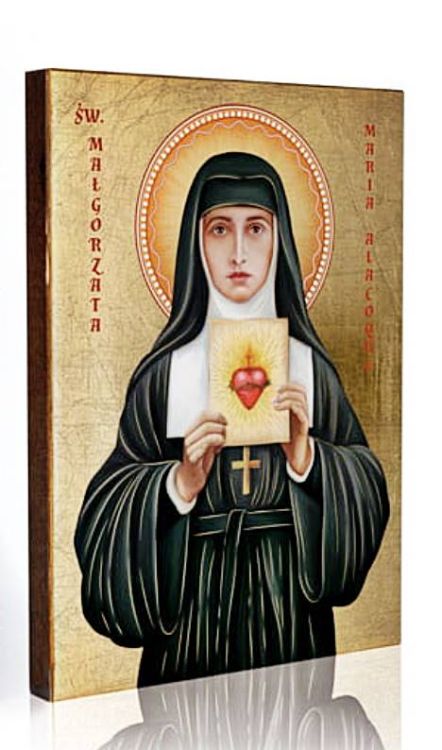 Święta Małgorzata Maria Alacoque ikona 17 x 23 księgarnia religijna