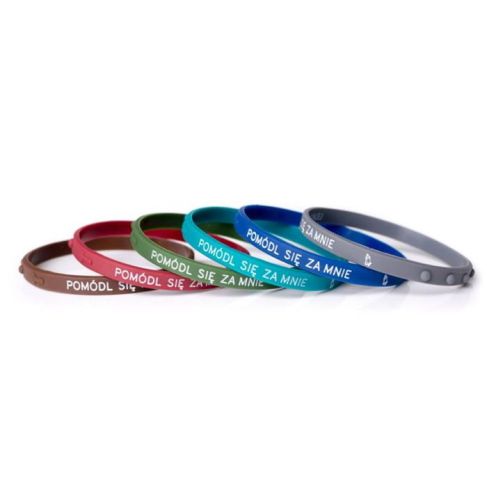 sklep chrześcijański: Bransoletka różaniec "Pomódl się za mnie" BC007 (6 sztuk)