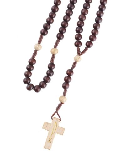 Różaniec z drewna na sznurku R282A sklep dewocjonalia