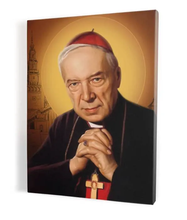 Księgarnia religijna - sklep z dewocjonaliami Błogosławiony Kardynał Stefan Wyszyński - obraz na płótnie canvas 30x40