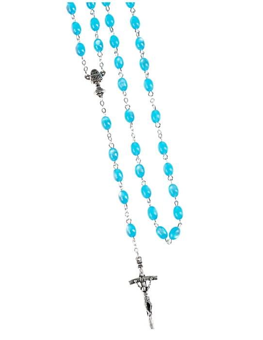 Różaniec dla dzieci komunijny R281 niebieski